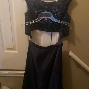 Navy prom dress 2 pieces